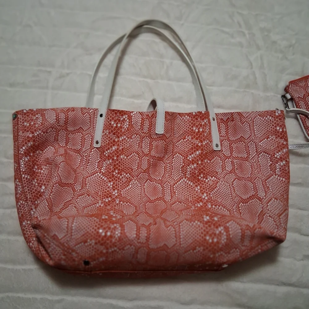 Tiffany & Co. Suede And Leayher Snakeskin Reversable Tote